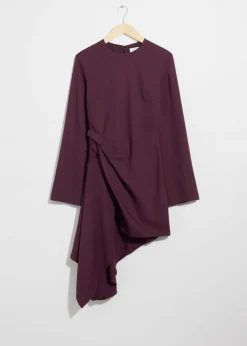 Shop & Other Stories Asymmetric Mini Dress Purple