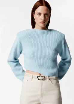 Best Sale & Other Stories Asymmetric Rib-Knit Sweater