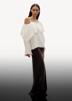Fashion & Other Stories Asymmetric Silk Top White