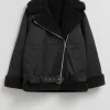 Cheap & Other Stories Aviator Jacket Black