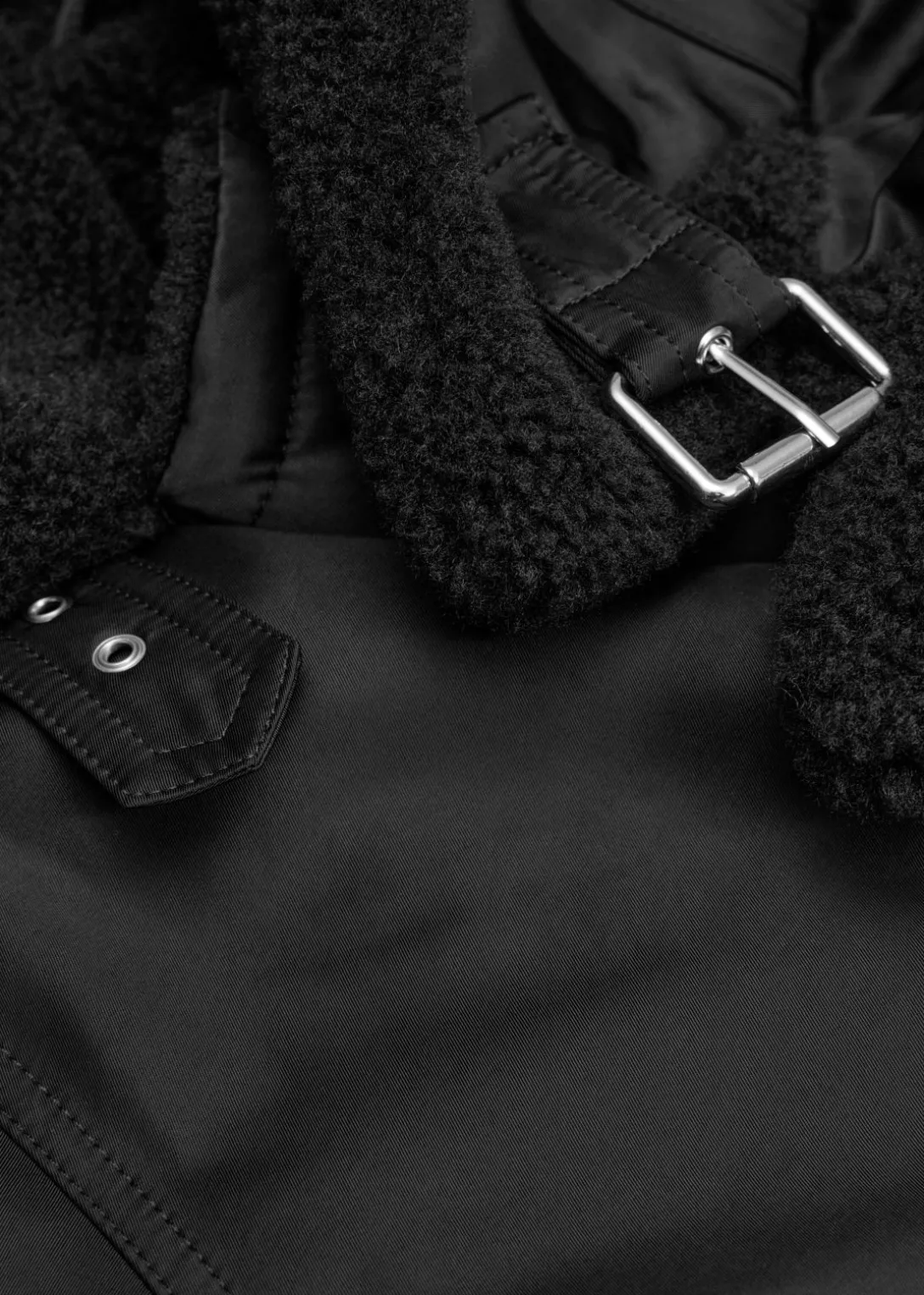 Cheap & Other Stories Aviator Jacket Black