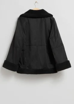 Cheap & Other Stories Aviator Jacket Black