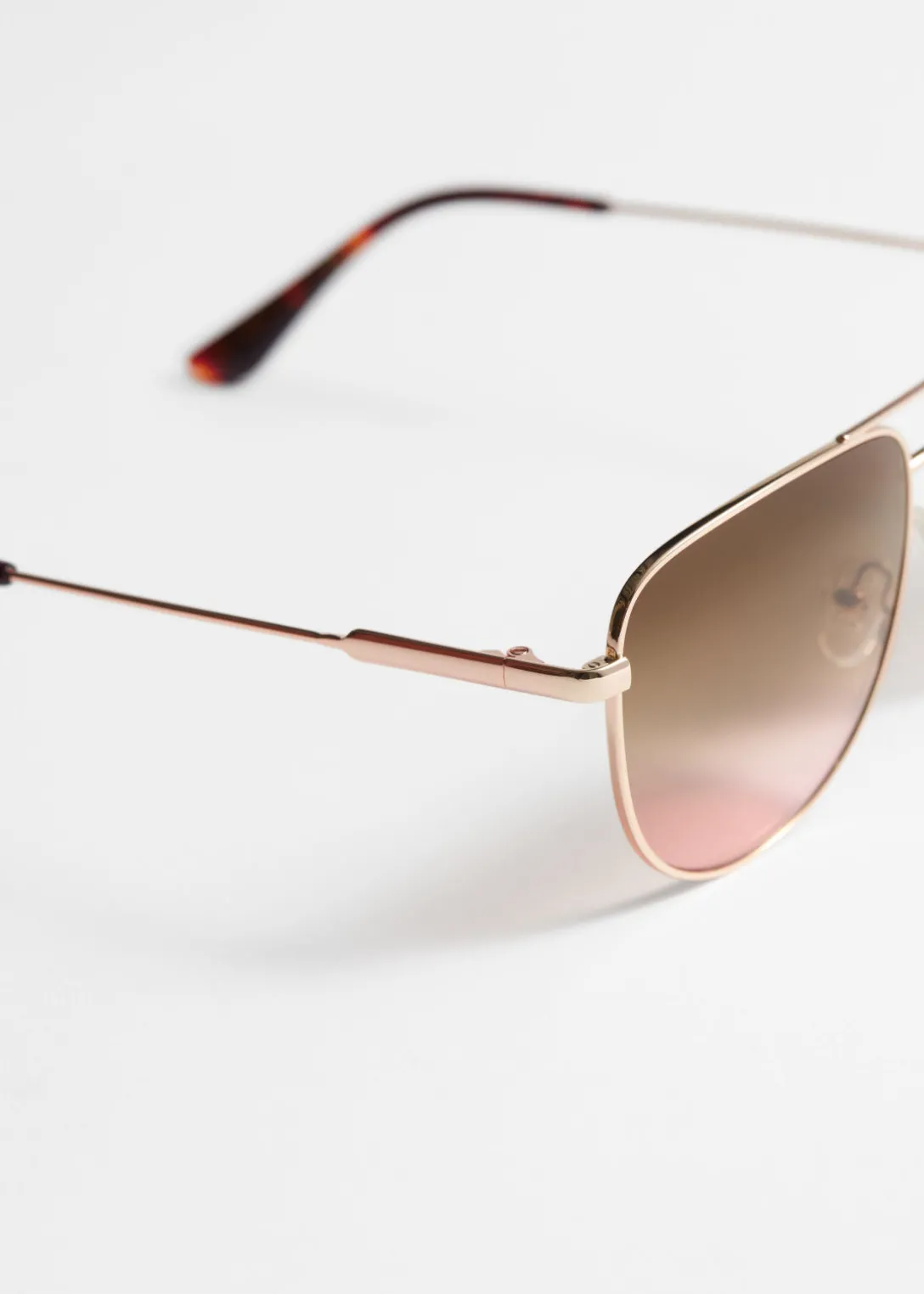 Discount & Other Stories Aviator Sunglasses Brown