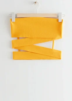 Discount & Other Stories Bandage Bandeau Top Yellow