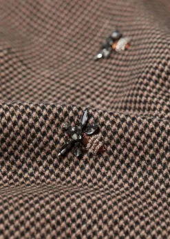 Sale & Other Stories Bee-Embroidered Blazer Mini Dress Brown Tweed