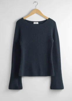 Store & Other Stories Bell Sleeve Cashmere Sweater