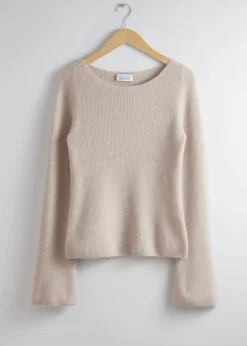 Store & Other Stories Bell Sleeve Cashmere Sweater