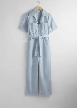 Hot & Other Stories Belted Corduroy Jumpsuit