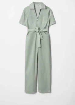 Hot & Other Stories Belted Corduroy Jumpsuit