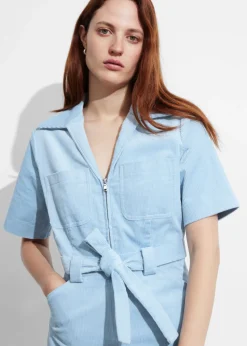 Hot & Other Stories Belted Corduroy Jumpsuit