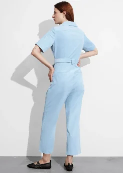 Hot & Other Stories Belted Corduroy Jumpsuit