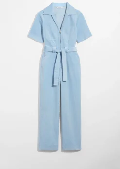 Hot & Other Stories Belted Corduroy Jumpsuit