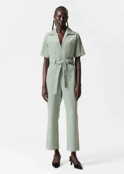 Hot & Other Stories Belted Corduroy Jumpsuit
