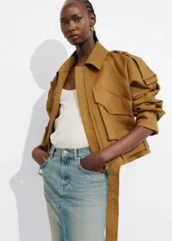 Best & Other Stories Belted Patch-Pocket Jacket