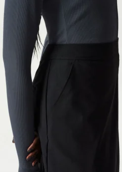 Clearance & Other Stories Belted Pleated Maxi Skirt Black