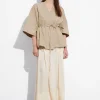 Outlet & Other Stories Belted Silk-Blend Jacket Beige