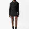 Outlet & Other Stories Belted Wool-Blend Blazer Black