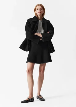 Best & Other Stories Biker Wool Jacket Black
