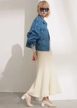 Outlet & Other Stories Boxy Denim Jacket Mid Blue