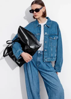 Outlet & Other Stories Boxy Denim Jacket Mid Blue