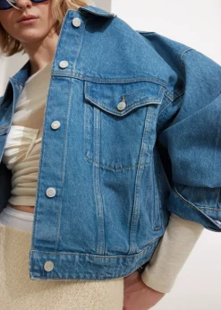 Outlet & Other Stories Boxy Denim Jacket Mid Blue