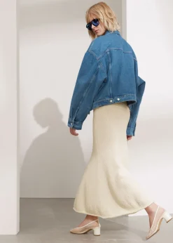 Outlet & Other Stories Boxy Denim Jacket Mid Blue