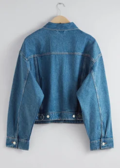 Outlet & Other Stories Boxy Denim Jacket Mid Blue