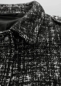 Best & Other Stories Boxy Tweed Jacket Black Tweed