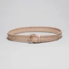 New & Other Stories Braided Leather Belt Beige