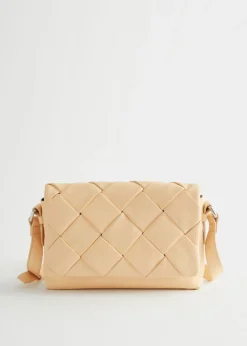 Best Sale & Other Stories Braided Leather Crossbody Bag Light Lemon