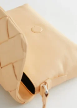 Best Sale & Other Stories Braided Leather Crossbody Bag Light Lemon