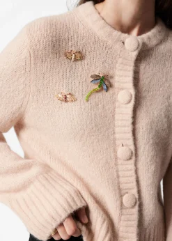 Flash Sale & Other Stories Brooch-Detailed Cardigan Beige