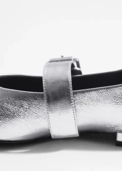 Store & Other Stories Buckled Leather Ballerinas