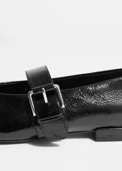 Store & Other Stories Buckled Leather Ballerinas