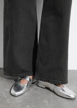 Store & Other Stories Buckled Leather Ballerinas