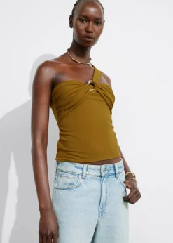 Outlet & Other Stories Buckle-Detailed Top Brown