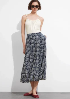 Clearance & Other Stories Buttoned A-Line Midi Skirt