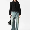 Hot & Other Stories Buttoned Bouclé Jacket Black
