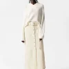 Best Sale & Other Stories Buttoned Denim Midi Skirt Cream