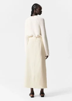 Best Sale & Other Stories Buttoned Denim Midi Skirt Cream