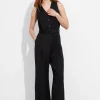 Store & Other Stories Buttoned Sleeveless Jumpsuit Black