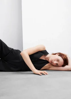 Store & Other Stories Buttoned Sleeveless Jumpsuit Black