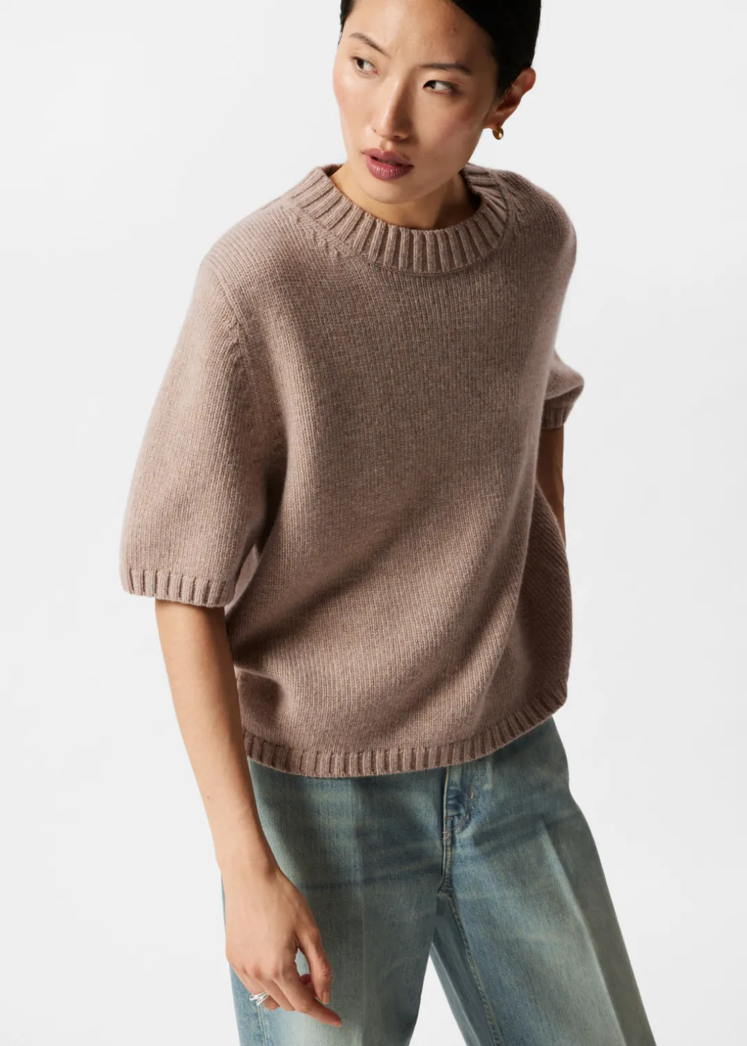 Cheap & Other Stories Cashmere-Blend Knit T-Shirt