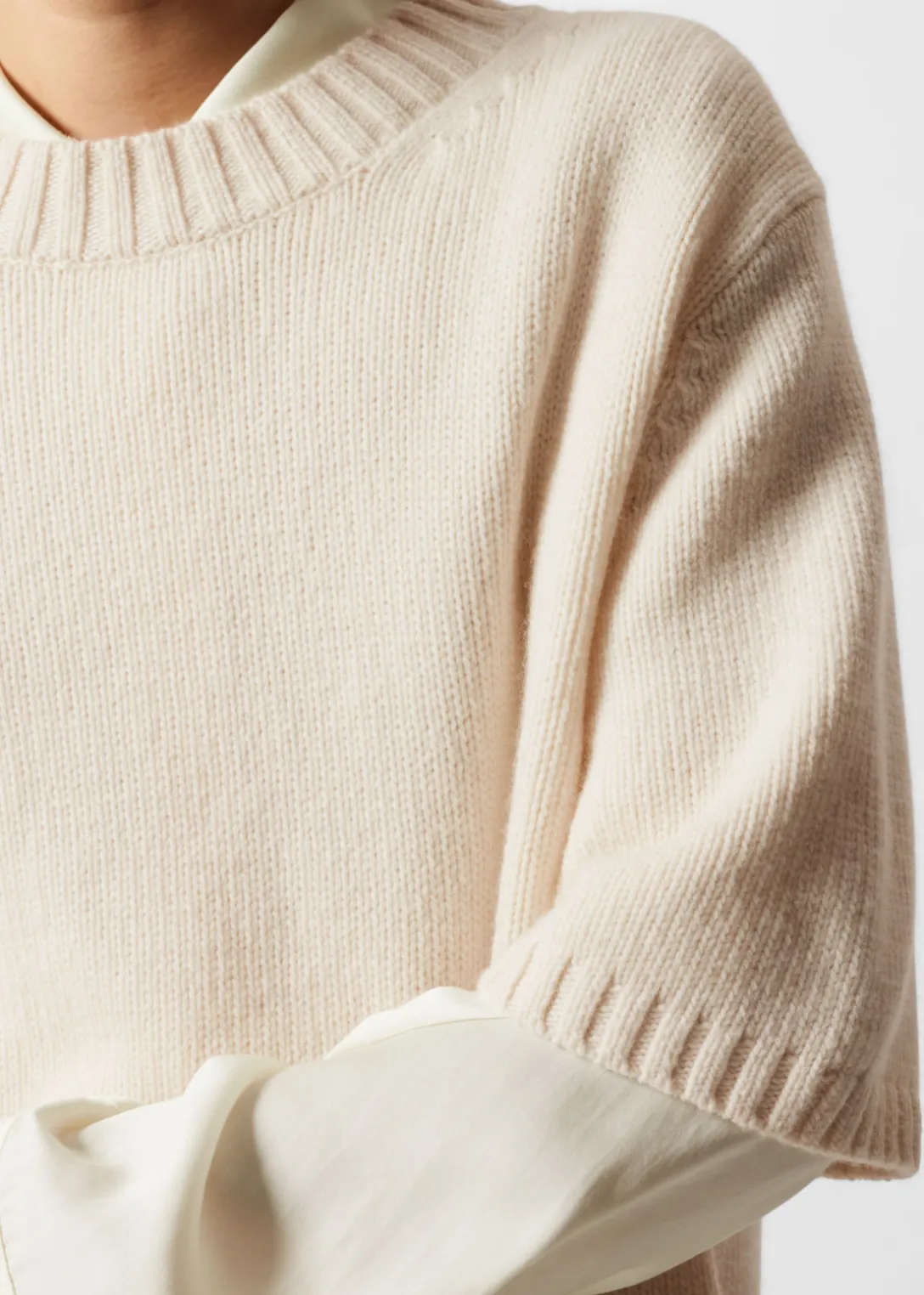 Cheap & Other Stories Cashmere-Blend Knit T-Shirt