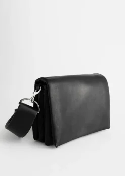Store & Other Stories Chrome Free Leather Crossbody Bag Black