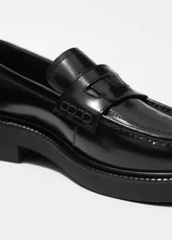 Online & Other Stories Chunky Leather Loafers Black