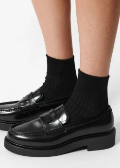 Online & Other Stories Chunky Leather Loafers Black