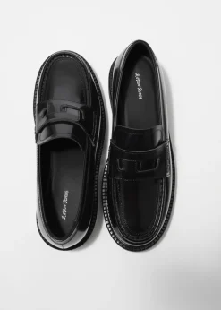 Online & Other Stories Chunky Leather Loafers Black