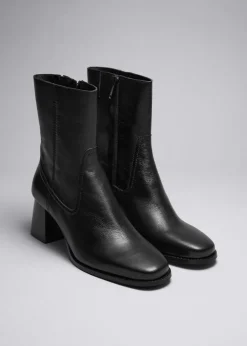 Sale & Other Stories Classic Leather Ankle Boots