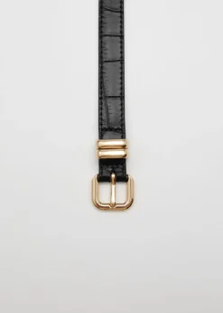 Online & Other Stories Classic Leather Belt Black
